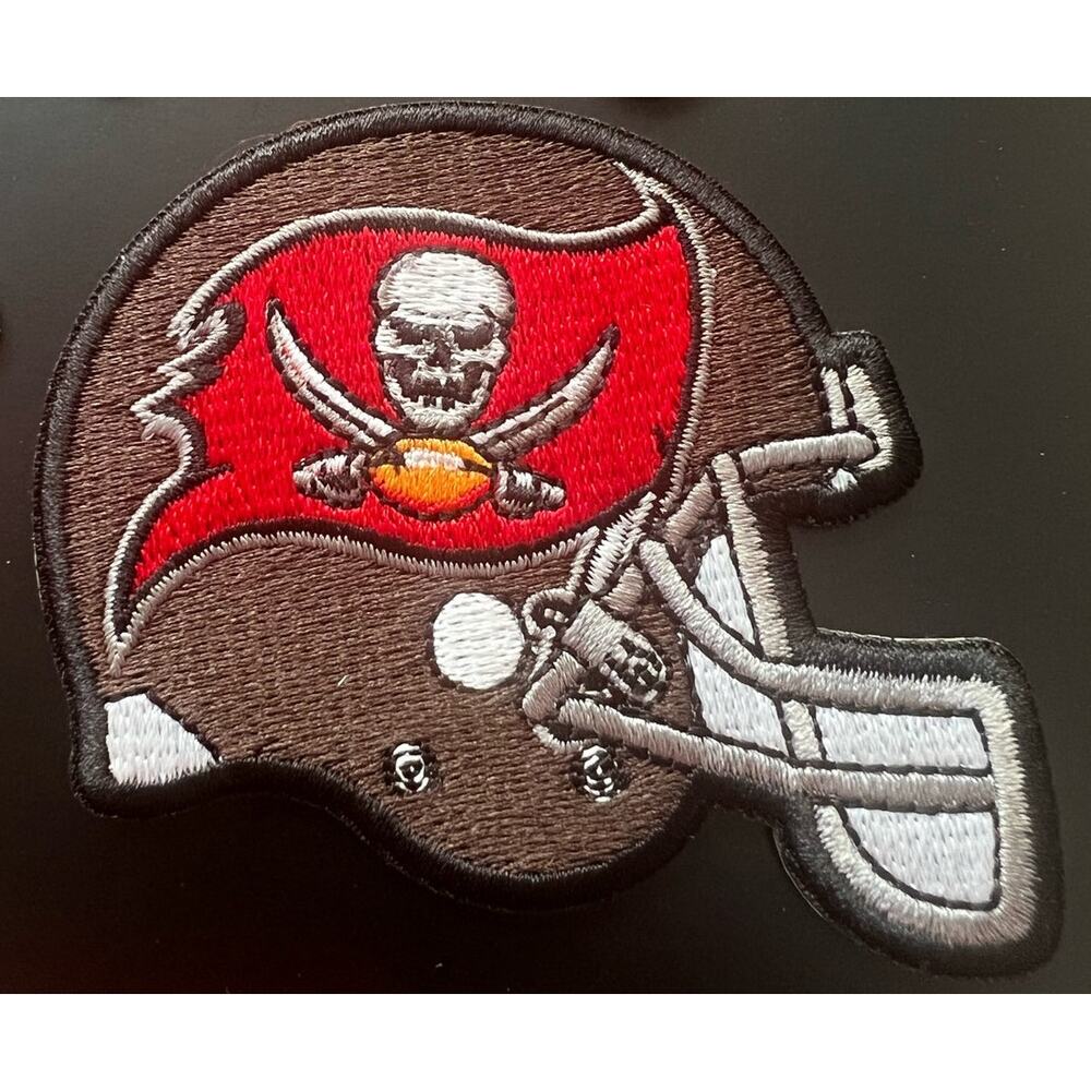 Tampa Bay Buccaneers Bucs Ship Helmet Flag Logo Adhesive Patches Pack of 4 NEW - Picture 7 of 9